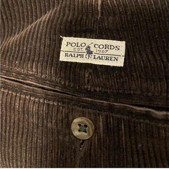 Polo by Ralph Lauren pants chino corduroy dark browns - Picture 1 of 3